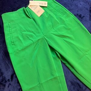 Zara High Waisted Vibrant Green Pants